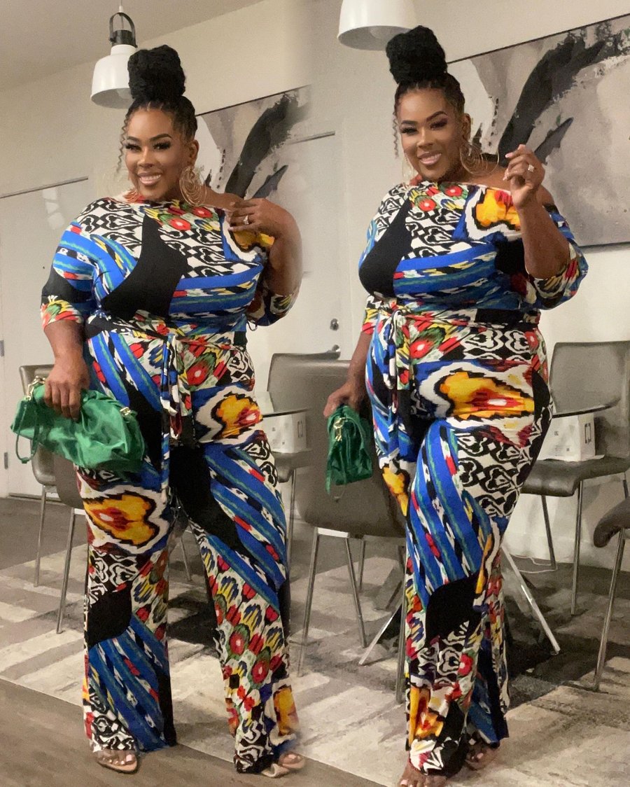 Image of 3PACK PLUS SIZE MULTI COLORED JUMPSUIT W/BELT..-