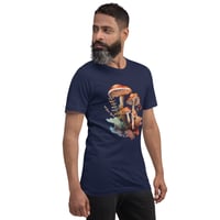 Image 16 of Colorful Watercolor Mycology Inspired Orange Mushroom Unisex t-shirt