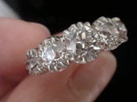 Image 1 of Victorian 18ct yellow gold old cut diamond 2.00ct 5 stone ring