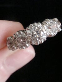 Image 6 of Victorian 18ct yellow gold old cut diamond 2.00ct 5 stone ring