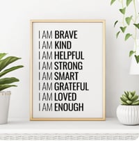 Image 1 of "I AM" Motivational Poster