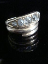 Image 1 of VICTORIAN 18CT LARGE OLD CUT DIAMOND 0.85CT SNAKE RING RING SIZE Q 1/2