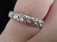 Image 5 of VINTAGE 18CT 1.50CT DIAMOND FULL ETERNITY RING SIZE I