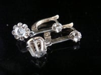 Image 1 of EDWARDIAN 18CT YELLOW GOLD OLD CUT & ROSE CUT DIAMOND EARRINGS