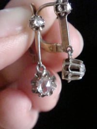 Image 2 of EDWARDIAN 18CT YELLOW GOLD OLD CUT & ROSE CUT DIAMOND EARRINGS