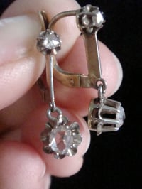 Image 3 of EDWARDIAN 18CT YELLOW GOLD OLD CUT & ROSE CUT DIAMOND EARRINGS