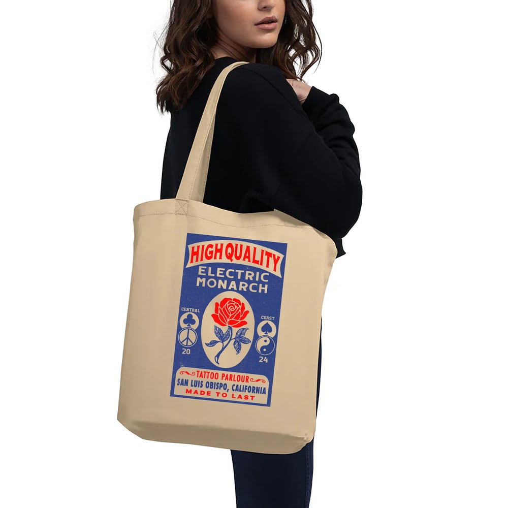 Image of Electric Monarch Organic Cotton XL Tote 