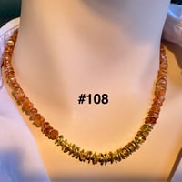 Image 1 of Sun stone necklace with gold filled closure.  # 10815” 2” extender 