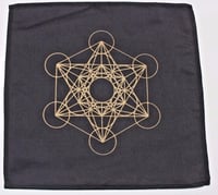 Printed Cotton Crystal Grid - Metatron 