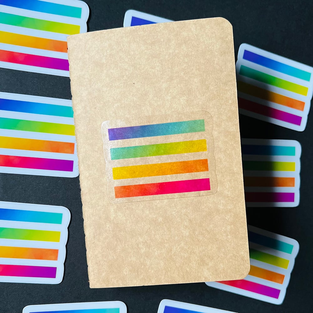 Image of Rainbow Gradient Clear Sticker