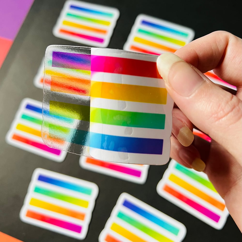 Image of Rainbow Gradient Clear Sticker