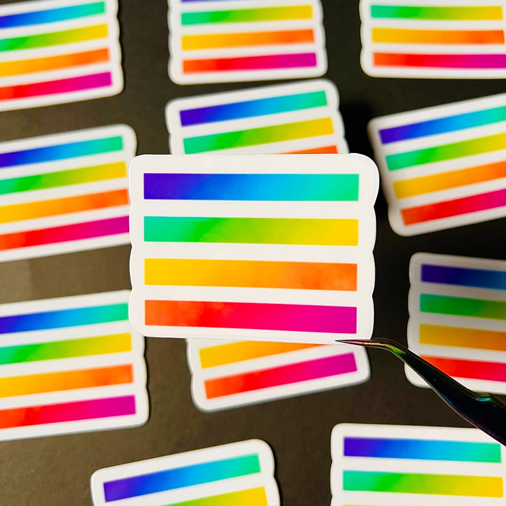 Image of Rainbow Gradient Clear Sticker