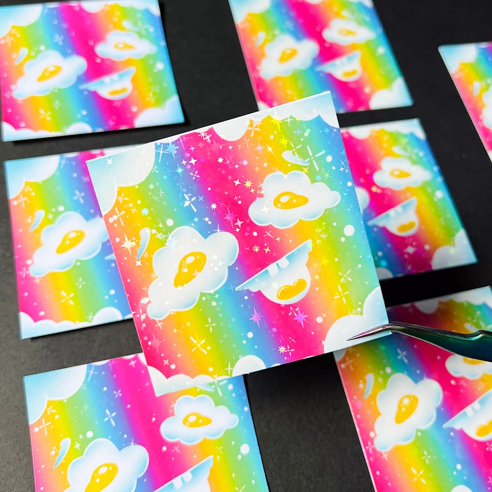 Image of Cloudy McCloudface Rainbow Sticker