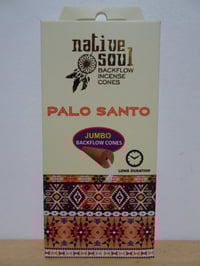 Native Soul Jumbo Backflow Cones in Display Box of 8 Cones - Palo Santo