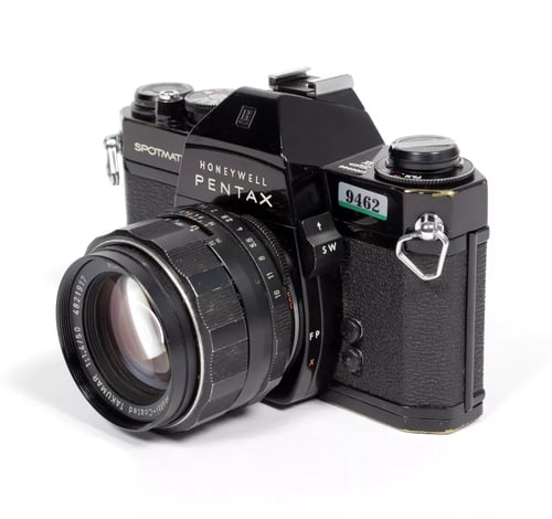 Image of Pentax Spotmatic BLACK SPII 35mm SLR Film Camera with SMC 50mm F1.4 lens #9462