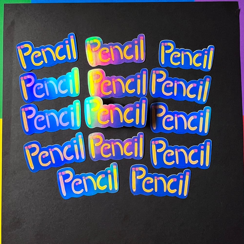 Image of Pencil Typeface Sticker