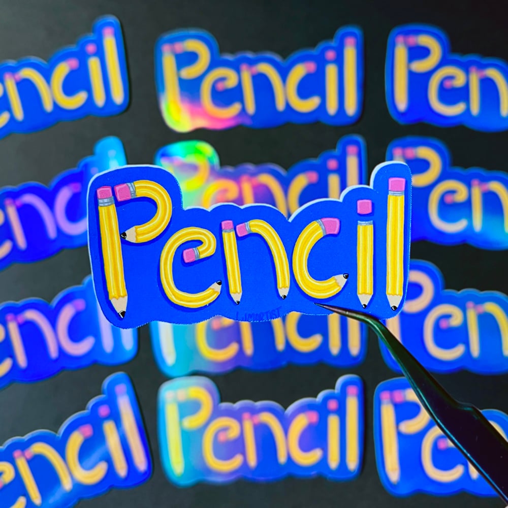 Image of Pencil Typeface Sticker