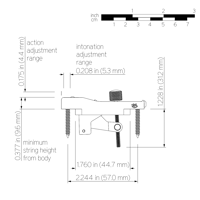 Image 4 of NS FULCRUM Individual Self-Clamping Guitar Bridge/Tuner