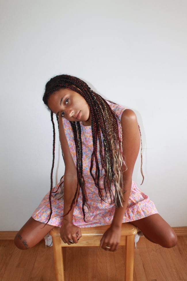 70's Floral Pleated Dress