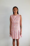 70's Floral Pleated Dress