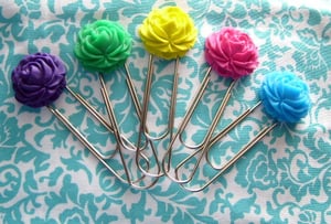 Image of Ruffled Rose Bookmark {2 for $8}