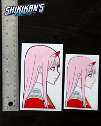 Image 3 of 002 Side Profile Peeker Vinyl Sticker