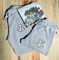 Image 1 of Détis Kinore Gray Embroidered Joggers