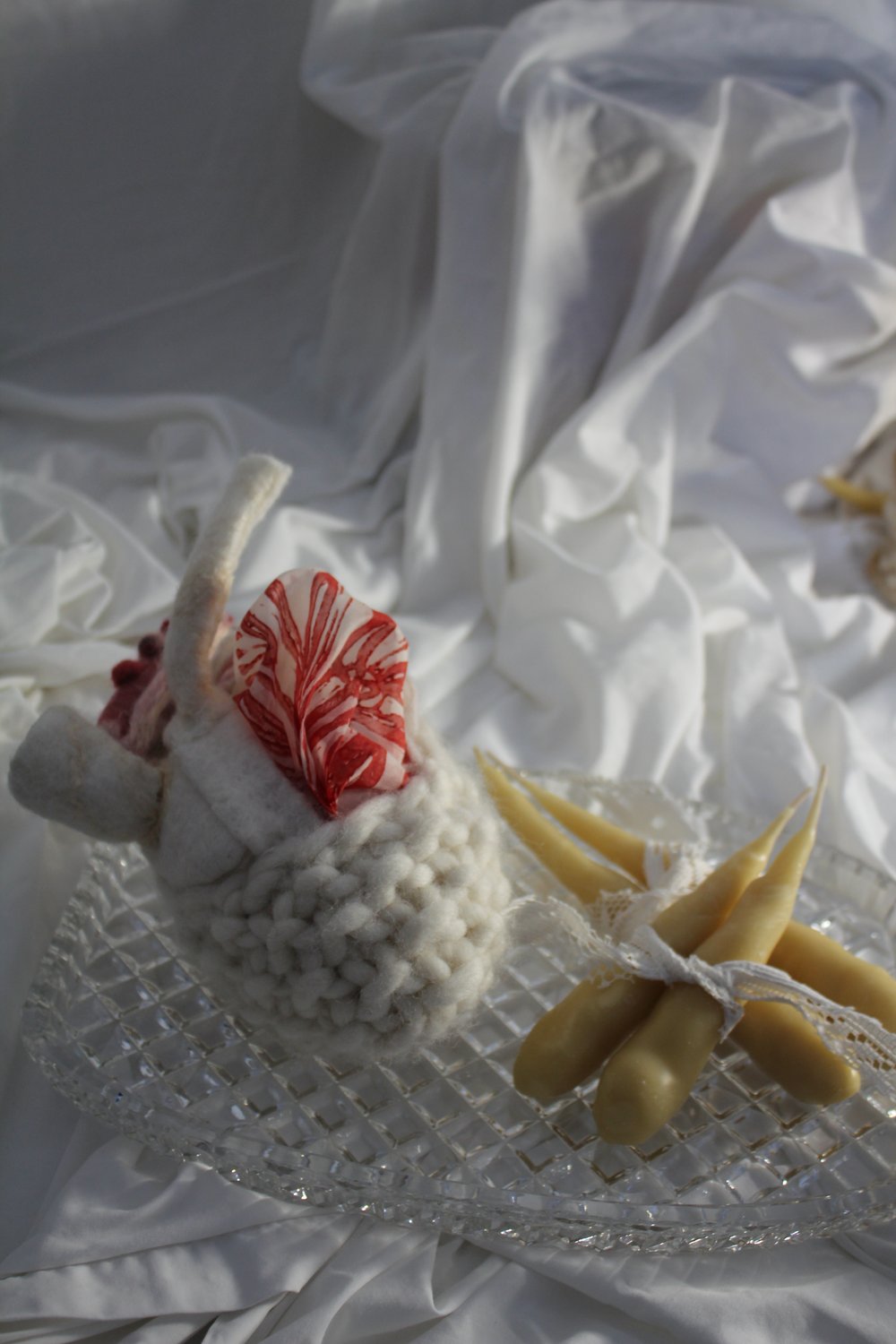 Image of 'the fragile heart' mini soft sculpture