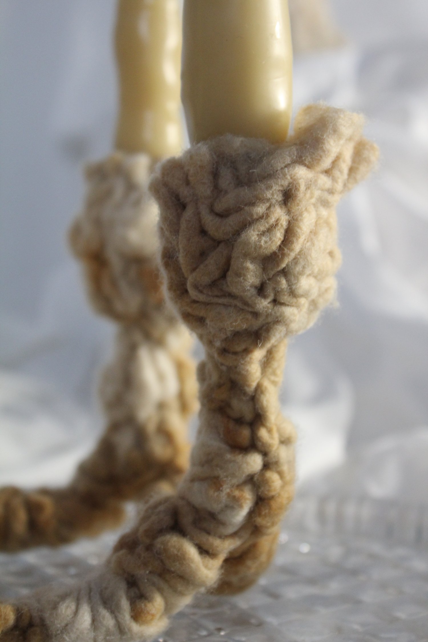 Image of 'in darkness, you continue to find me' felt candelabra 004