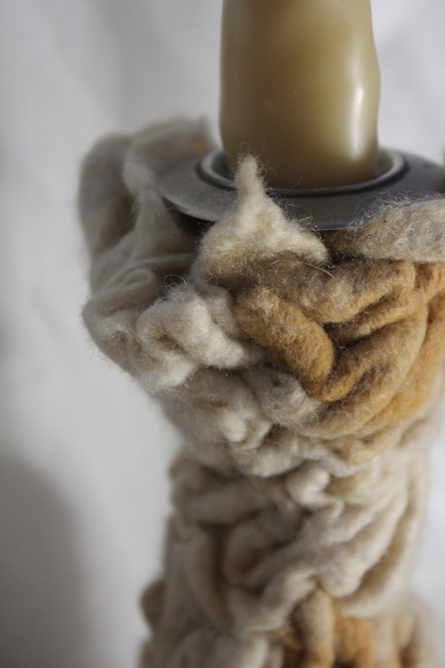 Image of 'in darkness, you continue to find me' felt candleholder 001