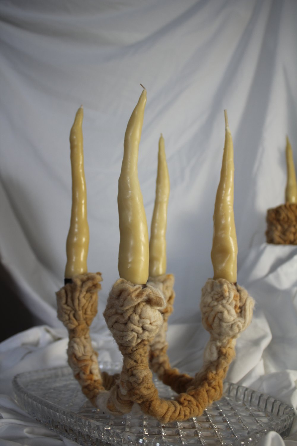 Image of 'in darkness, you continue to find me' felt candelabra 004