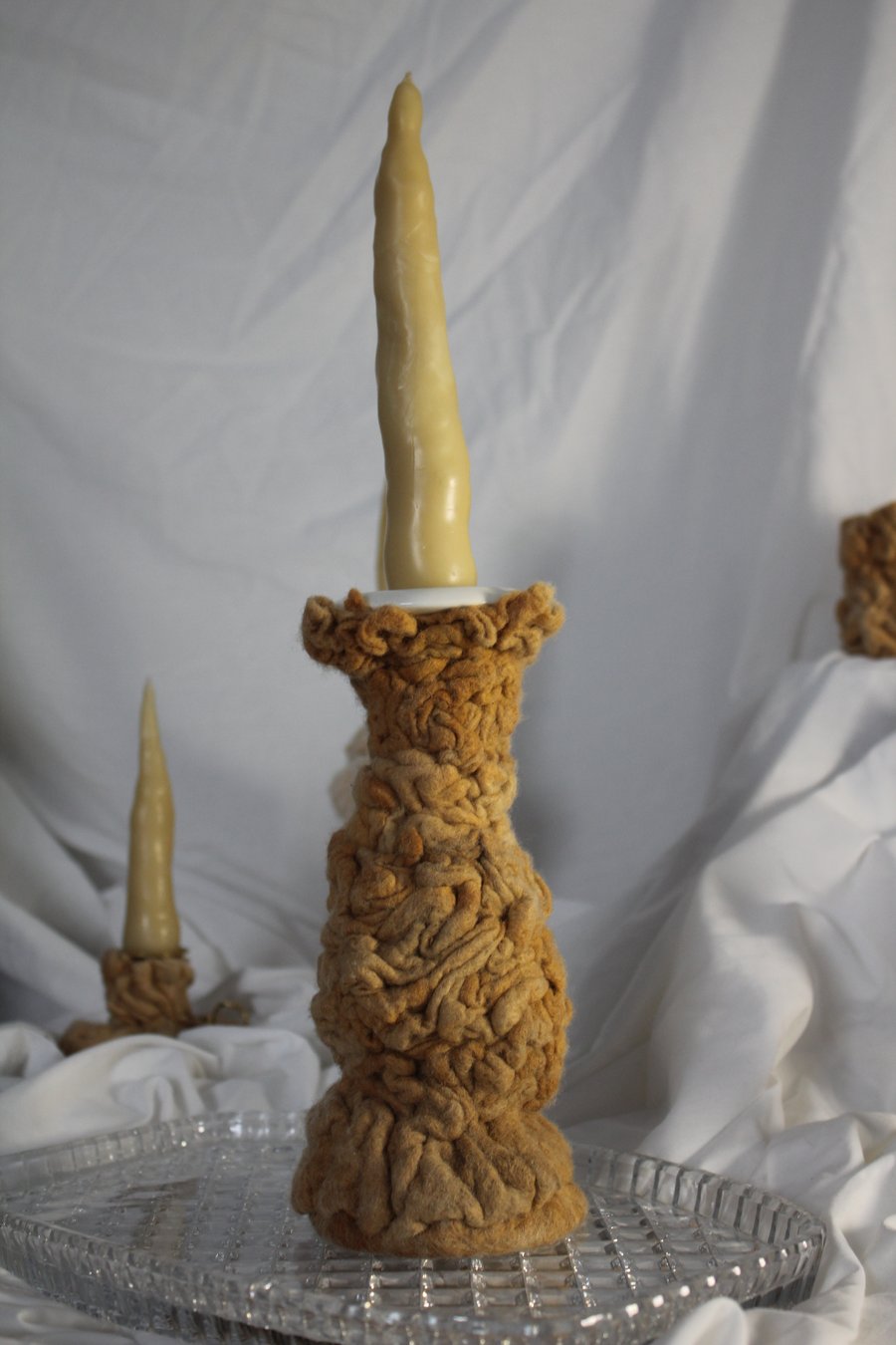 Image of 'in darkness, you continue to find me' felt candleholder 005