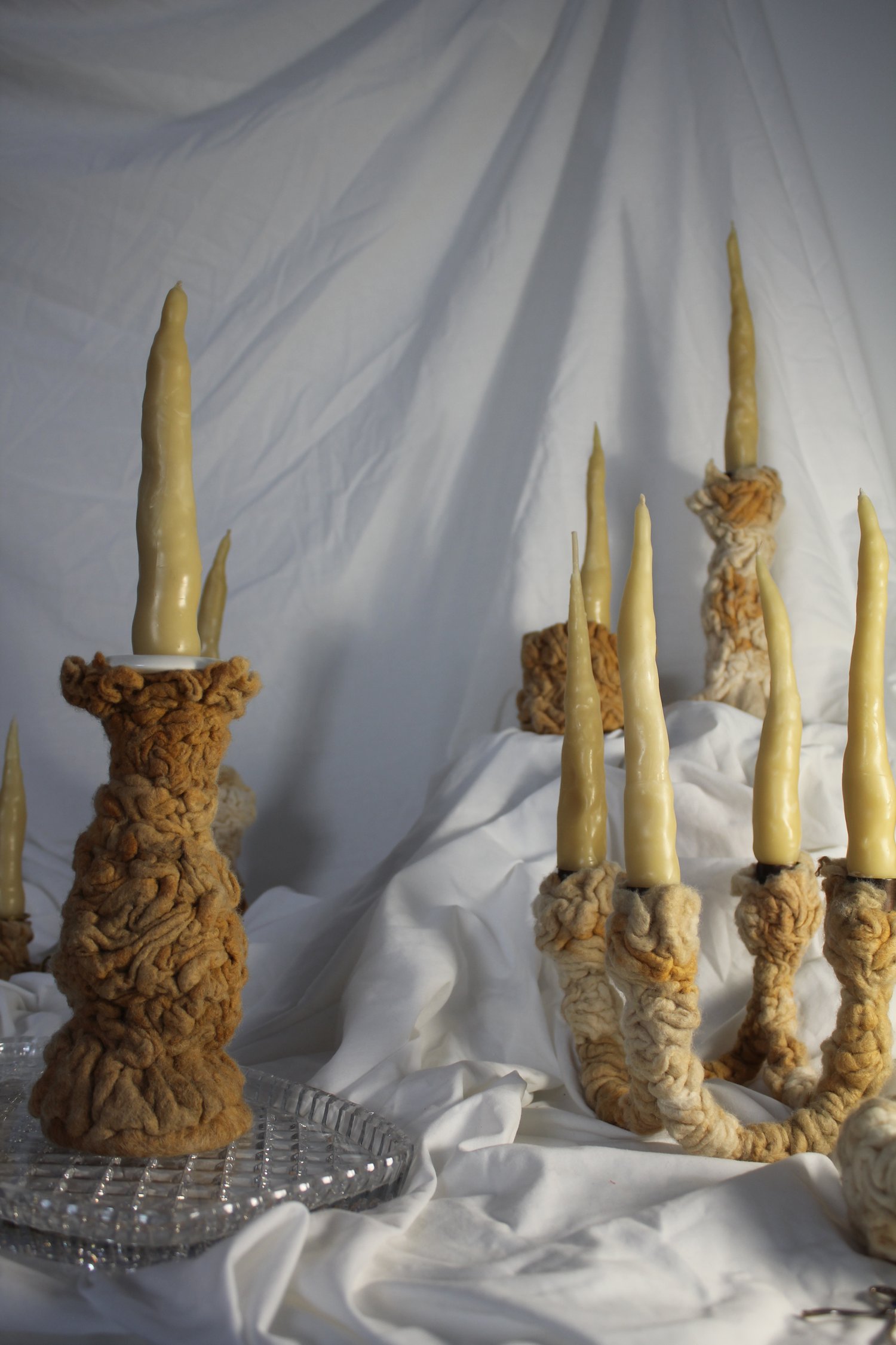 Image of 'in darkness, you continue to find me' felt candleholder 005