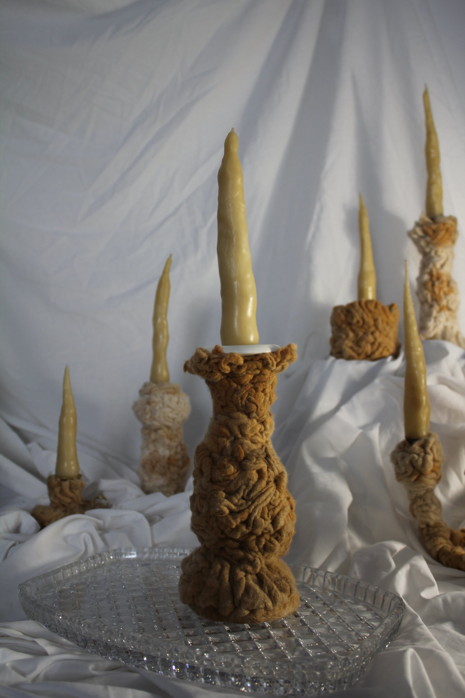 Image of 'in darkness, you continue to find me' felt candleholder 005