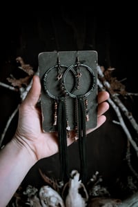 Image 5 of Leather and Bone assemblage earrings