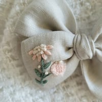 Image 1 of Daisy Embroidery Bow