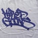 Image of "Hired Goons" Persian BW Air Max O.G. Tag shirt.  White