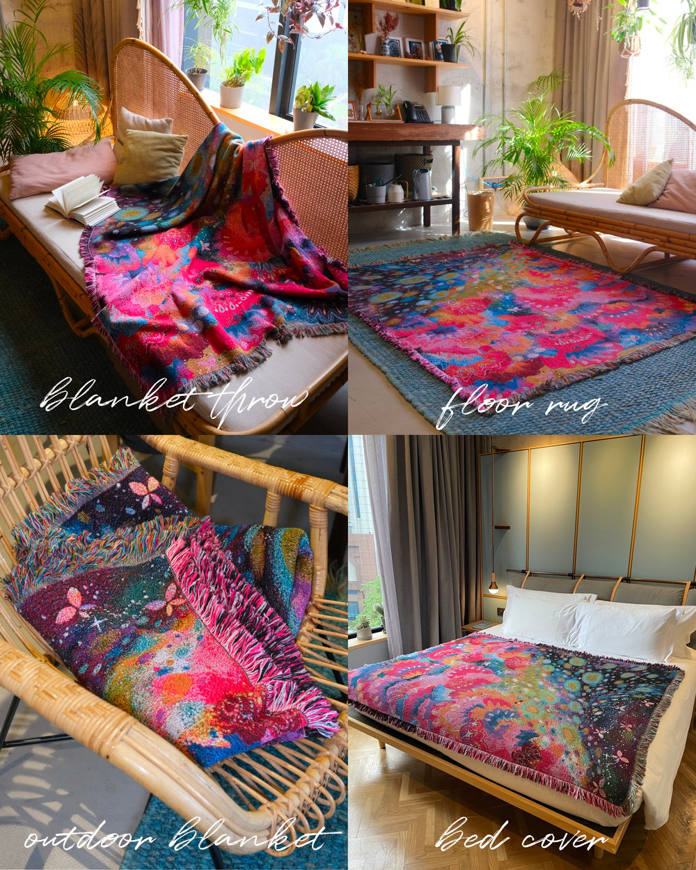 Image of FLUTTER OF WINGS ✧ Woven Blanket 