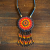 Beaded Medallion Necklace (Blazing Light)