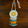 Beaded Medallion Necklace (Summer Rays)