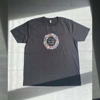 Image 2 of T Shirt | Moth Collage | Ash Black & Light Grey | 100% Organic Cotton