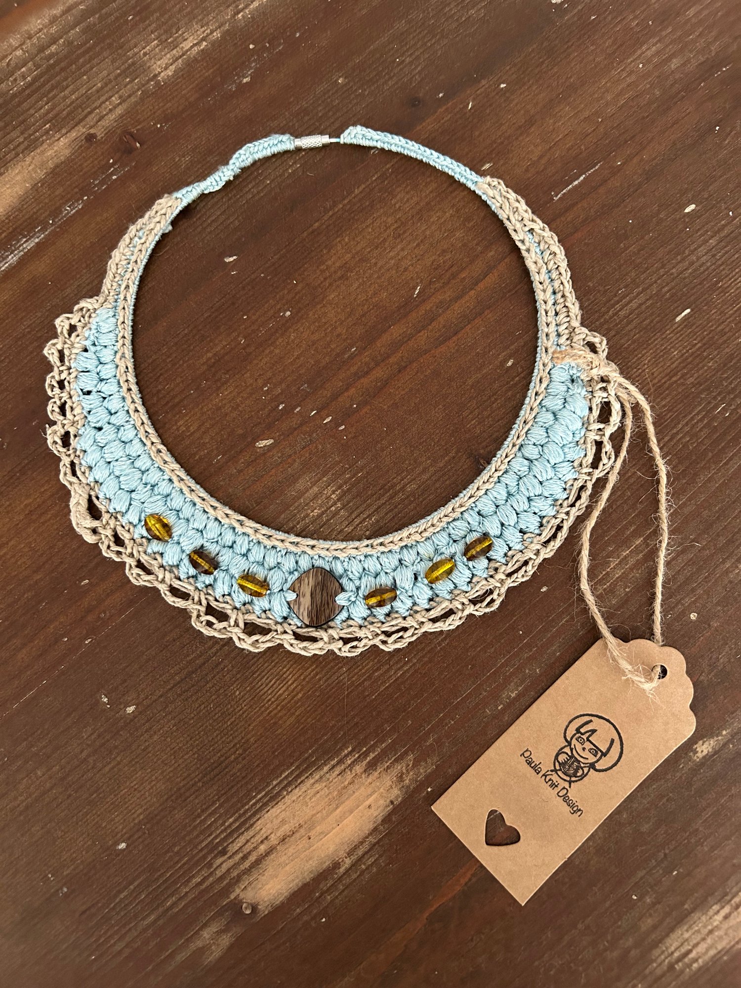 Image of COLLAR DE HILO DE SEDA Y YUTE