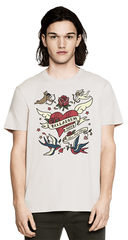 Bella '24 Adult "Love Tattoo"  T-shirt  (Natural)