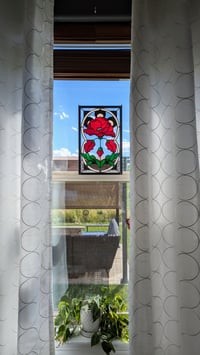 Image 1 of Art Nouveau Poppy Panel - Red