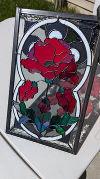 Image 5 of Art Nouveau Poppy Panel - Red