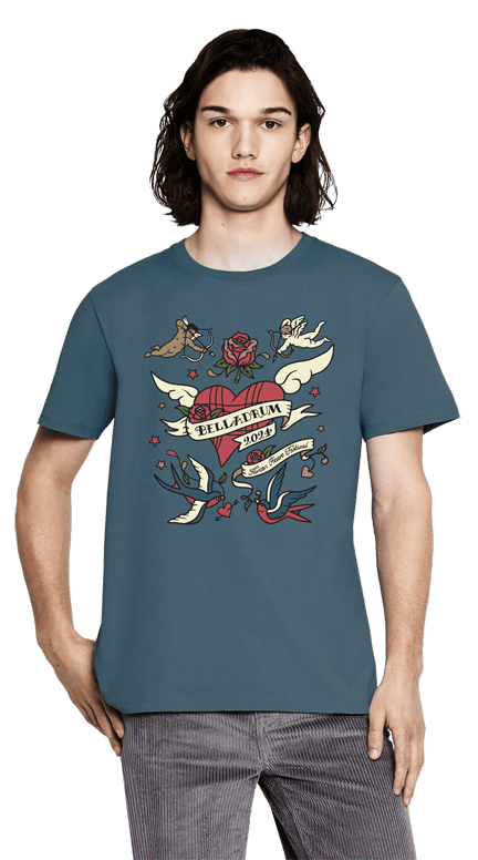 Bella '24 Adult "Love Tattoo" T-shirt   (Indigo)