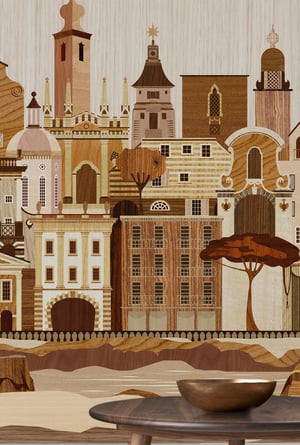 Image of Italianate Mural - Marquetry