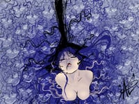  Blue room cartoon print 