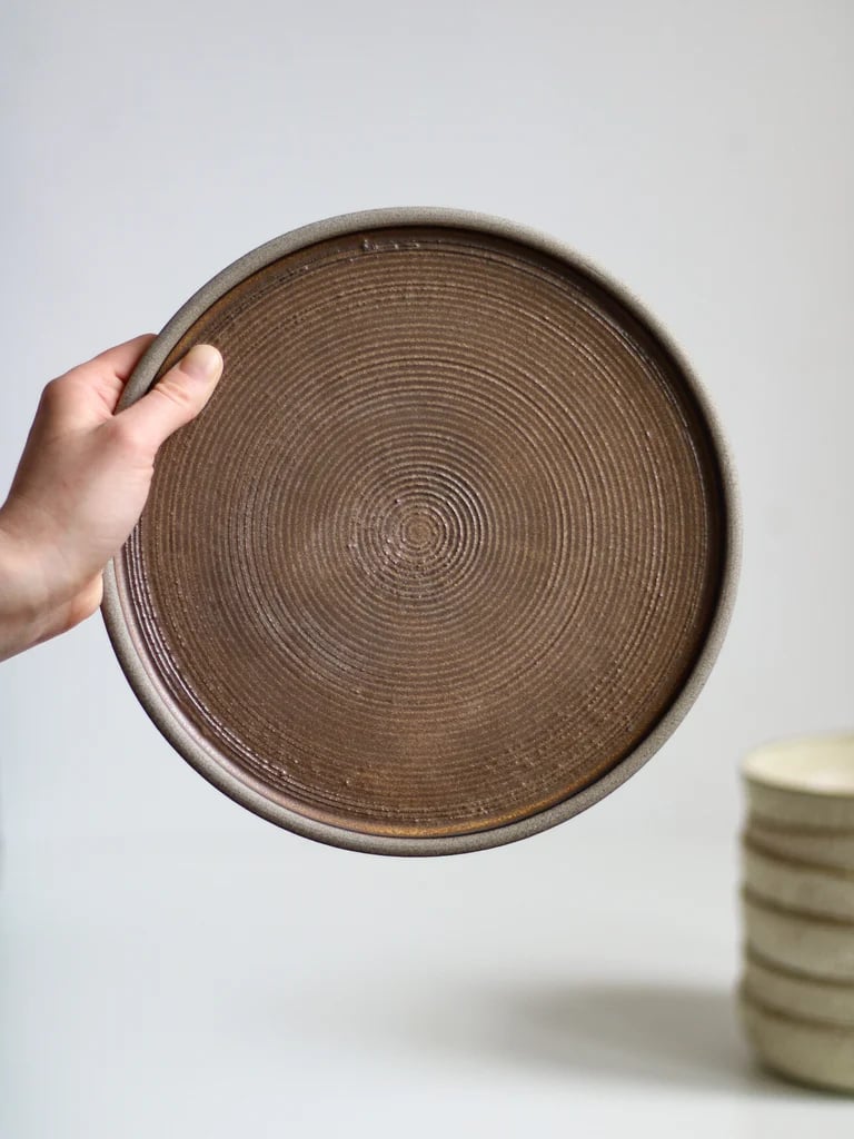 Image of platter in textured tamba