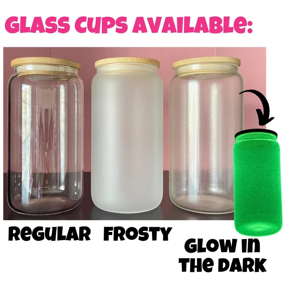 Image of Watermelon Concha 16oz Glass Cup🍉